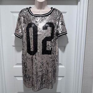 True Religion Silver Sequin Dress